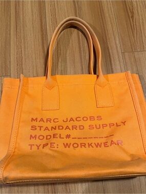 Marc Jacobs Orange Canvas Workwear Tote